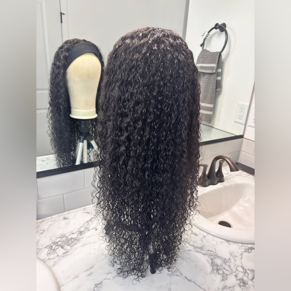 100% Human Hair deep wave Headband Wig glueless 23” - Picture 9 of 16